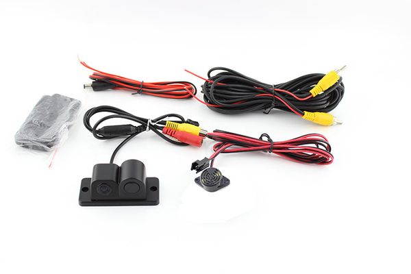 

car camera for dvr dash cam pz452 1/3cmos high-definition image chip 2-in-1 video parking sensor ip67 waterproof lens hd rearview dc12v