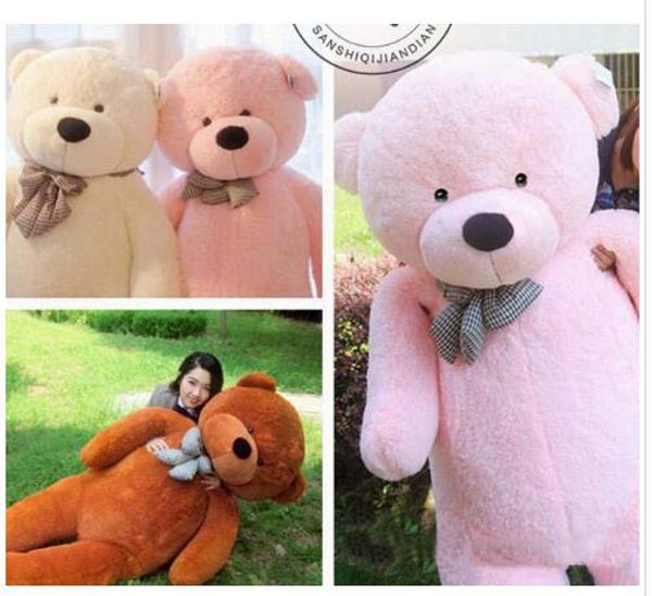 

2017 Sale New Giant Teddy Bear 72 inch 180 CM Feet Teddy Bear Stuffed Light Brown Giant Jumbo Valentine's Day Birthday Gift