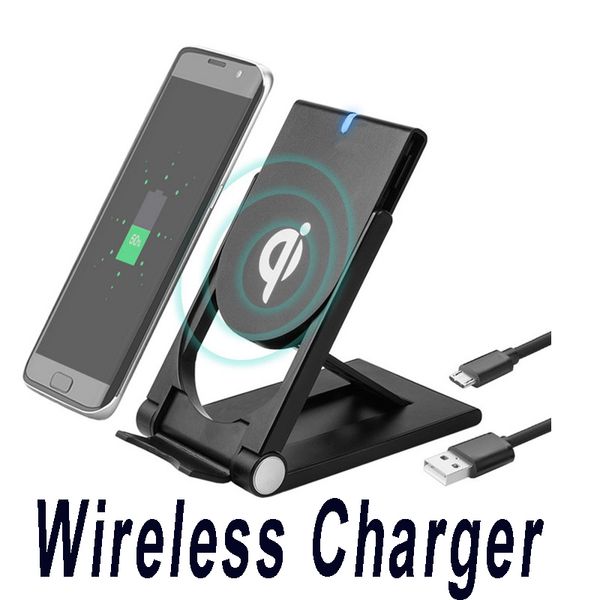 

universal qi wireless charger adjustable folding holder portable stand dock for s8 plus s7 edge s6 edge plus