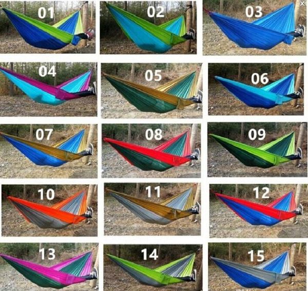 

Portable nylon ingle per on hammock 230 90cm parachute parachute fabric hammock for travel hiking backpacking camping hammock