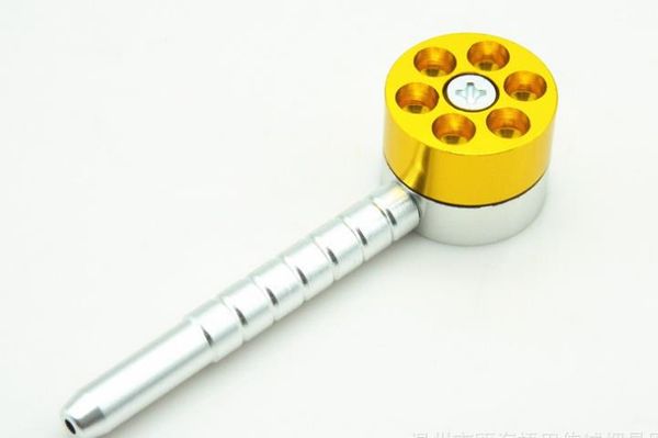 

new aluminum revolver diameter metal bullet 6 pipe 3.5cm hole pipe