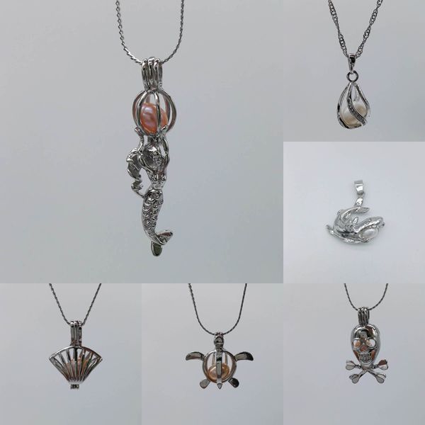 

горячие продажи любовь жемчужная клетка подвески мода gem бусы открытие медальон клетки подвески, пригодный для женщин ожерелье diy ювелирны, Silver