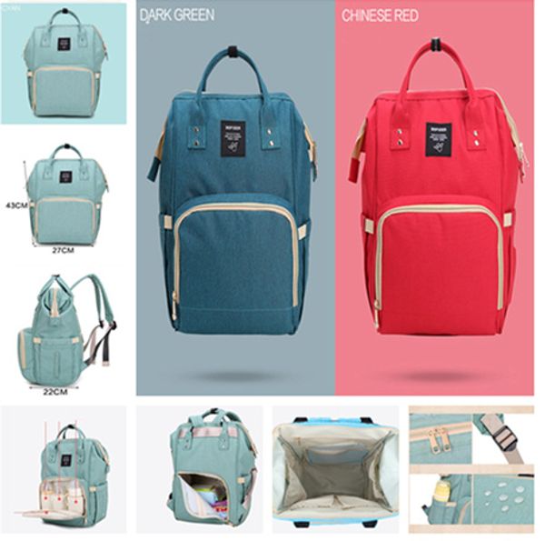 

18 colors multifunctional baby diaper backpack mommy changing bag mummy backpack nappy mother maternity backpacks lc637