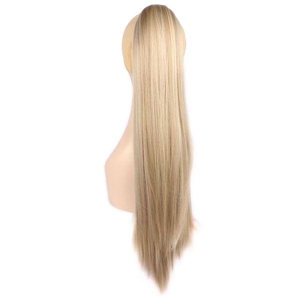 

Wholesale-24inch Long Synthetic Ponytail Fake Hair Extensions False Hair Pony Tail Horse Tress Natural Claw Ponytail