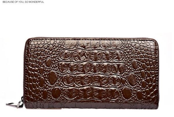 

sell fashion crocodile lattice designer mens wallets long handbags purse leather wallet wholesale and retail, Red;black