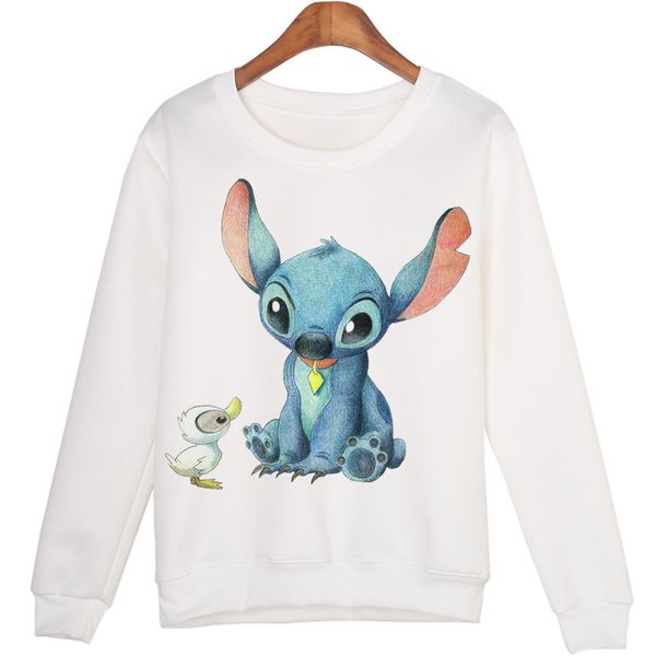 

wholesale- 17 colors winer fashion hoodies for women kawaii harajuku sweatshirts for lady school students cartoon pullovers wmh33, Black