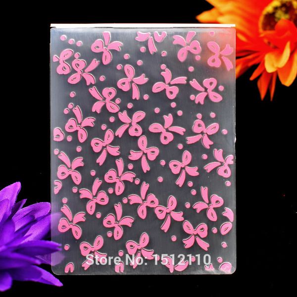 

wholesale- ribbon plastic embossing folder for scrapbook diy card tool plastic template 7.5x10cm kw610192