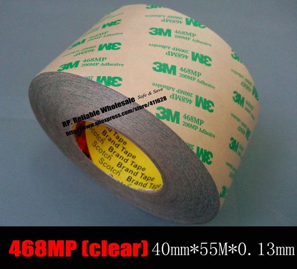 

wholesale- 2016 (40mm *50 meters *0.13mm) 3m clear adhesive transfer tape 468mp, 200mp high temperature for thermal pads, metal nameplate