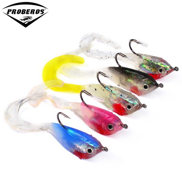 

10pc Hot Soft Lures 2" length fishing lure 5g weight bait with 1 hook Soft bait Top Quality fishing tackle Top Sale