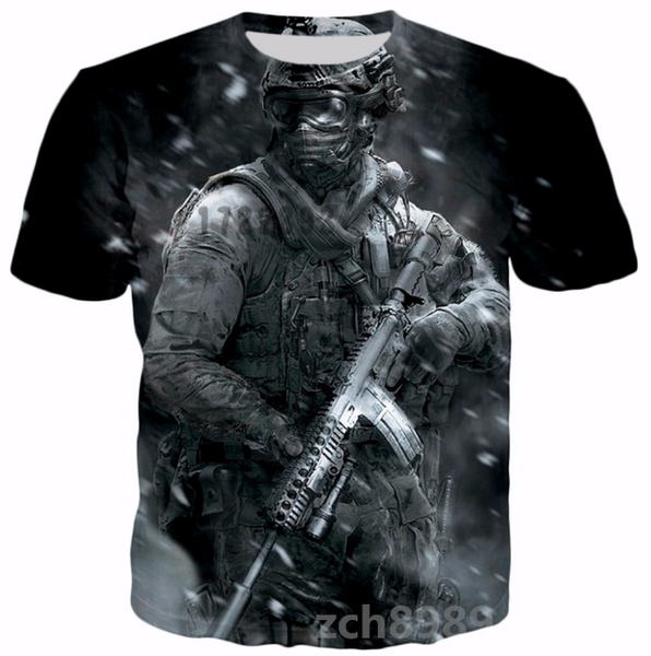 

2017 fashion men/women game characters summer style funny 3d print casual t-shirt s---5xl aa608, White;black