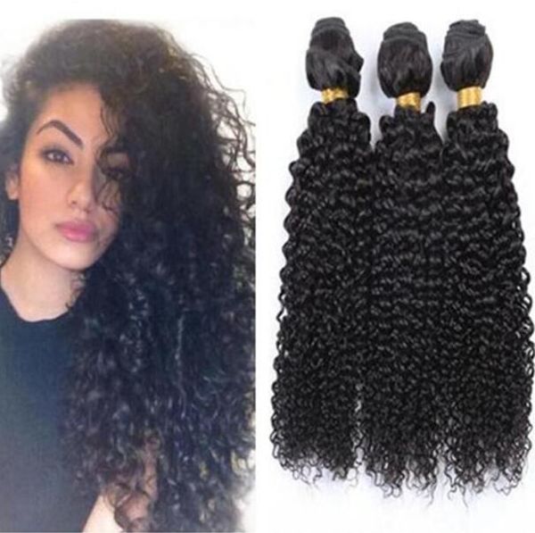 Brazilian Human Hair Extensions Kinky Curly Hair Weave High Grade