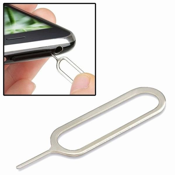Metal Sim Card Tray Removal Eject Pin Key Tool Needle For Iphone 4