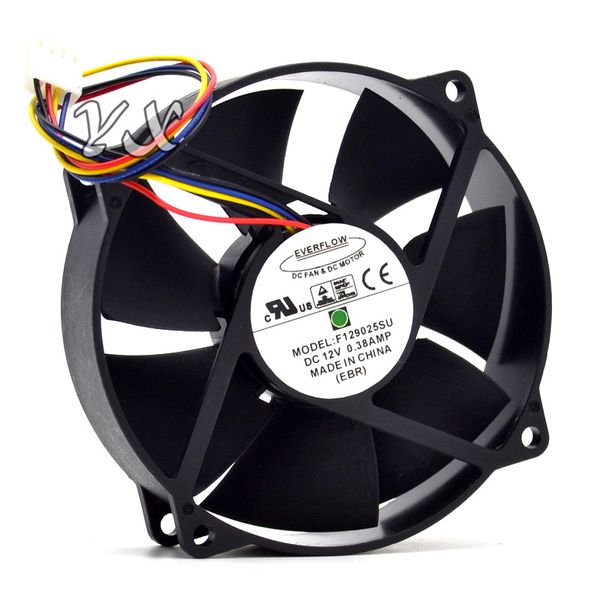 EVERFLOW F129025SU DC 12 V 0.38A pwm servidor computador inversor cpu ventilador de refrigeração