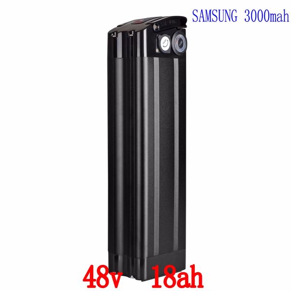 

Дно разряд 48V 18AH 1000W литиевая батарея Используйте для Samsung 3000mAh Cell с Black Корпус с 54.6v 2A зарядное устройство бесплатной доставкой