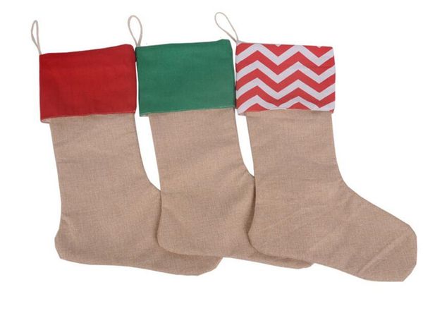 

12*18inch new canvas christmas stocking gift bags xmas stocking christmas decorative socks bags