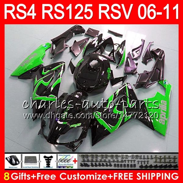 

Body For Aprilia RS4 RSV125 RS125 06 07 08 09 10 11 RS125R RS-125 Green black 70NO28 RSV 125 RS 125 2006 2007 2008 2009 2010 2011 Fairing