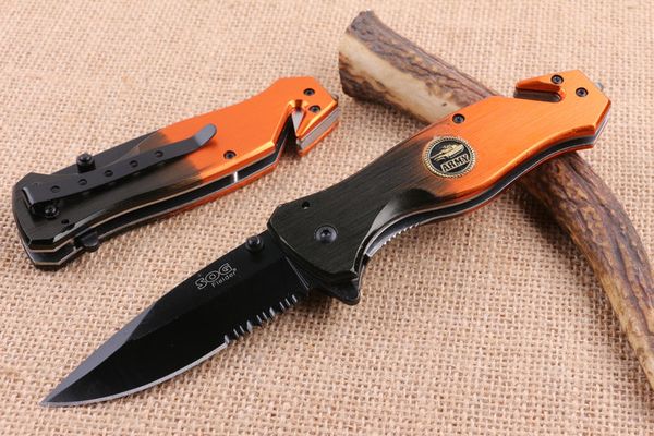 

SOG EDC Pocket Knife 5CR15MOV Serrated Blade Top Quality EDC Knife Outdoor Survival Tactical Knives Folding Knife Cutting Tools F921L