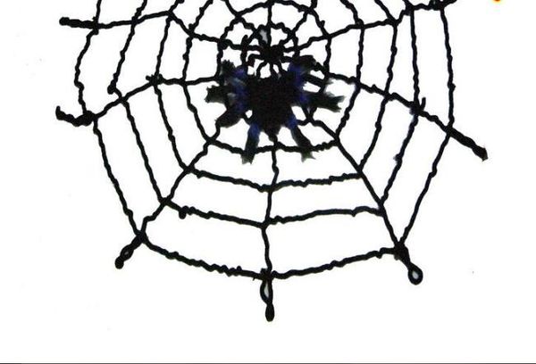 2019 Halloween Spider Web Party Decoration Supplies Halloween Props Haunted House Decorative Props White Black Big Spider Net Cashmere Spider Web From