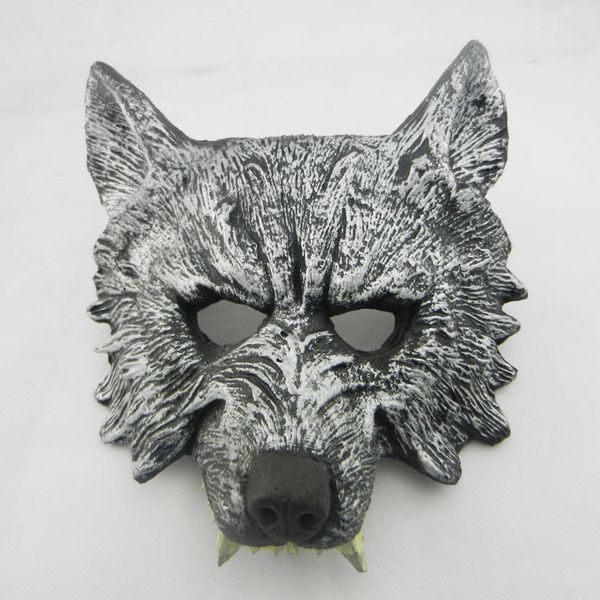 Grande Qualidade Cabeça de Lobo Horror Máscara PU Masquerade Cosplay Bar Performances Decorações Diabo Máscaras Para Festa de Halloween Nightclub
