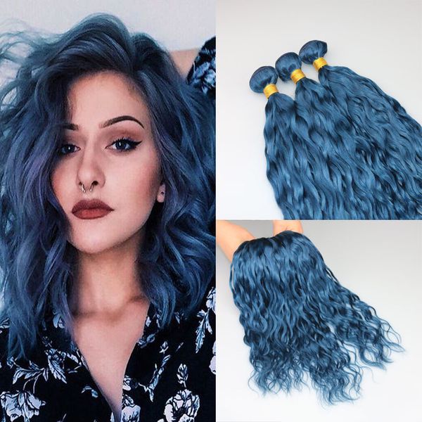 Compre Remy Virgin Natural Wave Romantic Curl Color Zafiro Blue One Donor Hair Comprar Pelo Brasileño En China A 3217 Del Hotbuyhair Dhgatecom