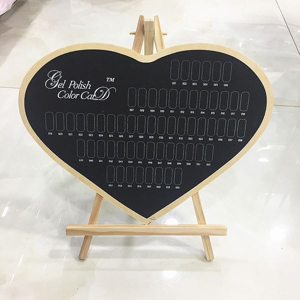 Nova Chegada De Madeira Nail Display Placa Exibição Gráfico Prego Art UV Gel Polonês Livro de Cor Grátis Compras