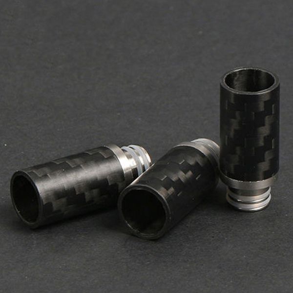 

Hottest Carbon Firber 510 Drip Tip Wide Bore Drip Tip for RDA Atomizer with New Carbon Fiber Material high quality DHL Free