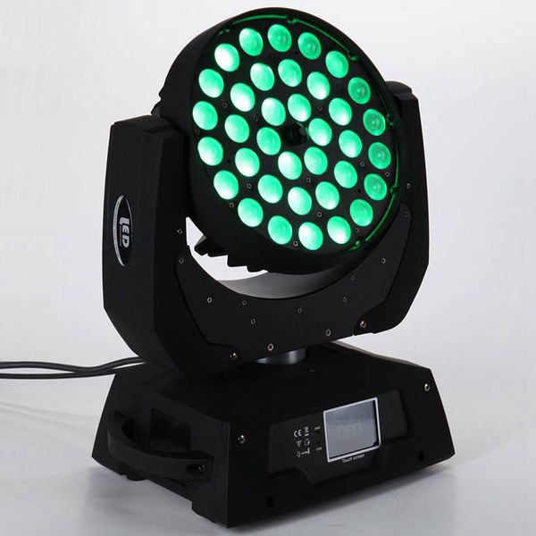 Kostenloser Versand Guangzhou Bühnenbeleuchtung CE RoHs DMX 5IN1 RGBAW 36x15W Zoom LED Moving Head Wash