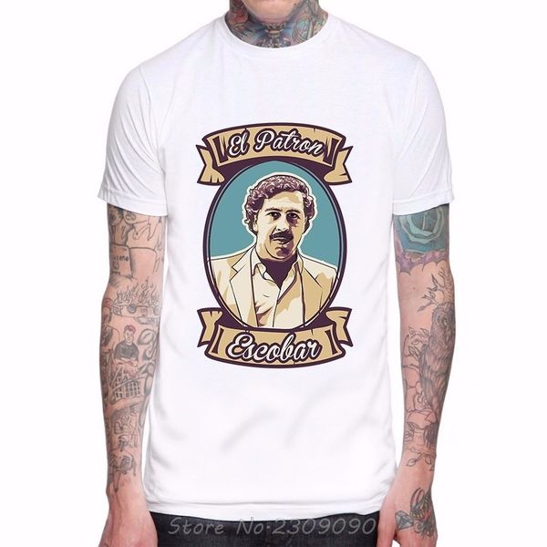 

NARCOS мужчины с коротким рукавом футболка Camisetas Пабло Эскобар гангстер Camisa мужчины