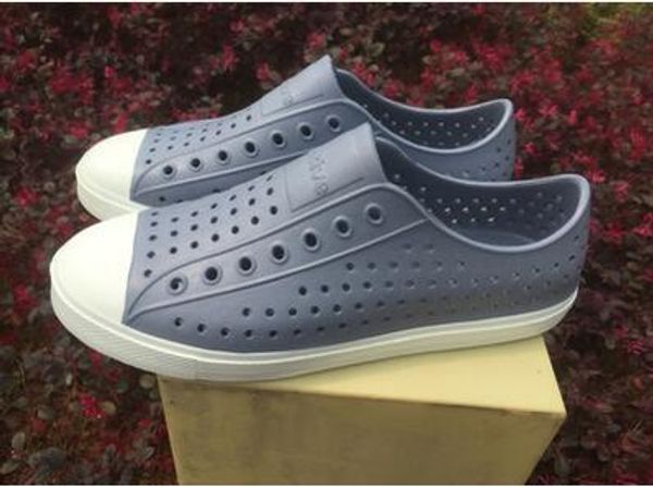 

wholesale 2017 new native jefferson hole summer jelly men male women lovers casual sandals female shoes 20 colors optional, Black