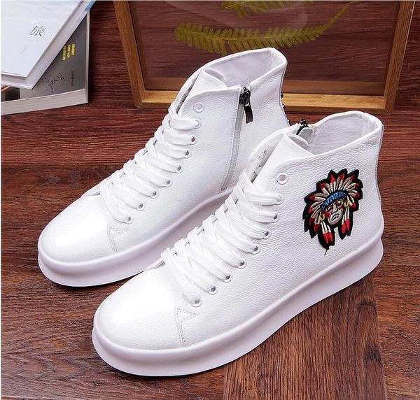 

Высокое качество мода мужчины высокий топ британский стиль Rrivet обувь мужчины при