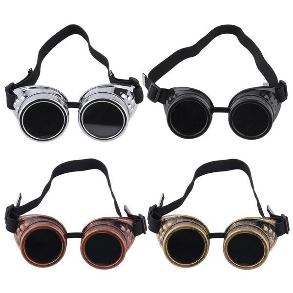 

wholesale-cyber goggles steampunk glasses vintage welding punk gothic victorian durable goggles glasses sunglasses 2016 sale, White;black