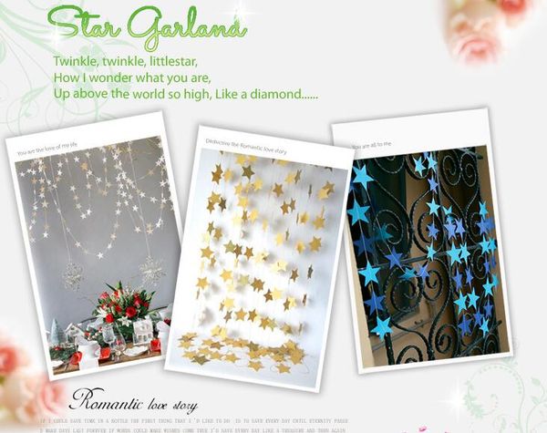 

душа ребенка свадьба овсянка звезда золото серебро синий бумага 4 м украшения баннер гирлянды