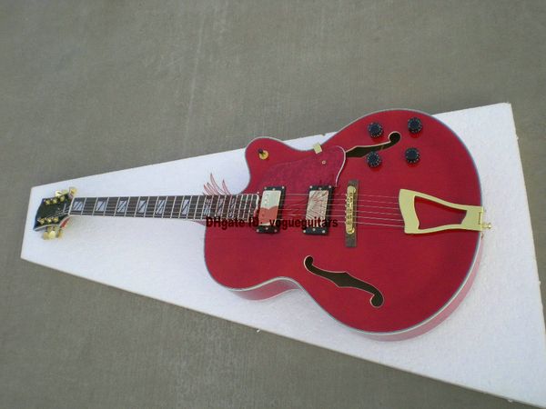 Guitarras por atacado mais novo Hollow Jazz Guitar Alta Qualidade vermelho Best Selling (de acordo com cor personalizada pedido)