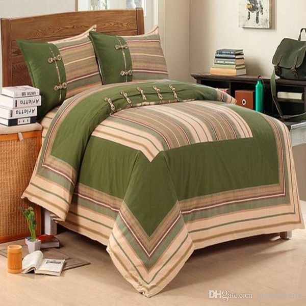 100 Cotton Plain Weave Fabric Beddding Set Country Style Brief