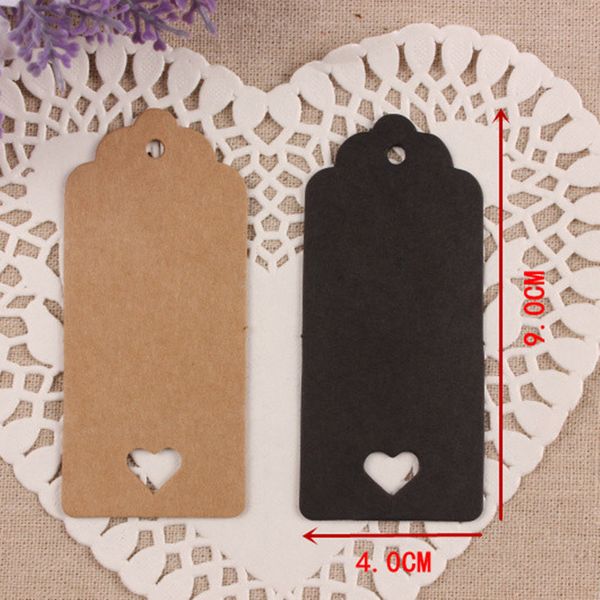 

wholesale- 4*9cm 100pcs/ lot stock skeleton heart cardboard blank price hang tag diy kraft paper tag wedding party favour supply gift cards