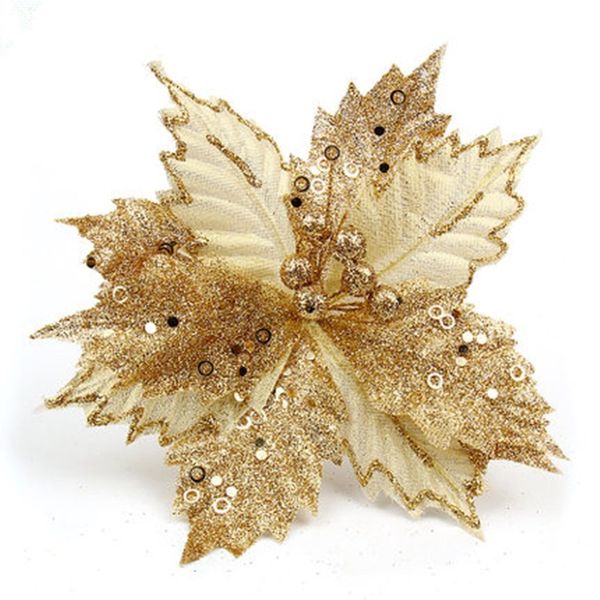 

Блеск Большой рождественский цветок Поинсеттиа поддельные цветок Рождественска