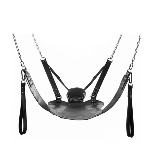 

leather love swing black fetish heavy swing sling restraints d rings swing chair furnitures