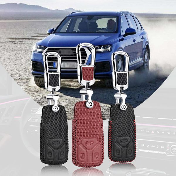 

brand new leather remote key case key bag cover holder fit for audi q7/tt/a4l 2017