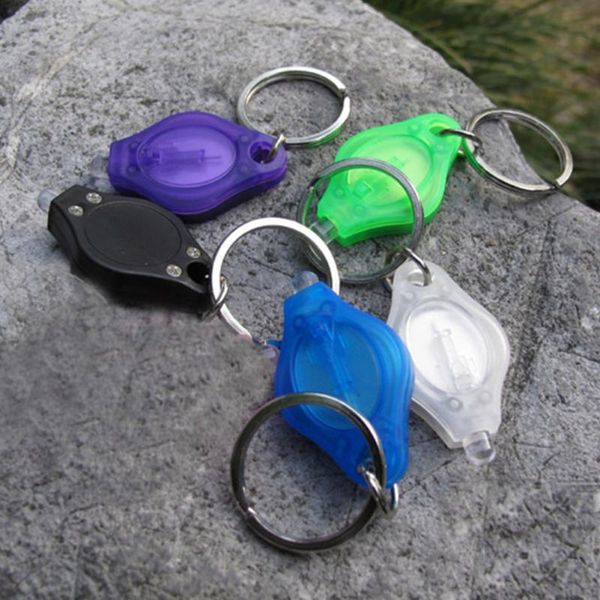 

multi colored led keychain flashlights led light key ring mini led keychain light 7colours 1000 pcs o129
