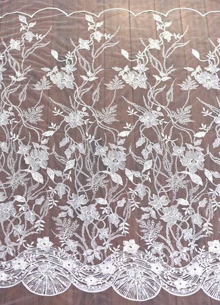 

white french vintage glitter fabric embroidery lace wedding dress gauze clothing decoration materials diy accessories lace fabric l017, White;gold