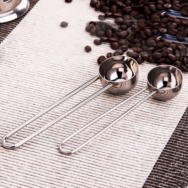 

wholesale- new 7g / 10g stainless steel measuring spoon coffee spoon teaspoon with long handled bake tool kitchen accessories