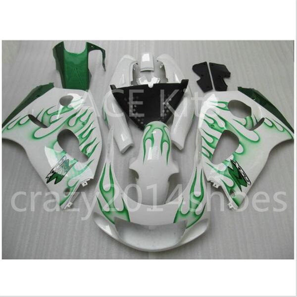 

gifts new motor fairing kit fit for suzuki srad gsxr750 gsxr600 96-00 1996 1997 1998 1999 2000 r600 r750 bodywork white greenflame no.7