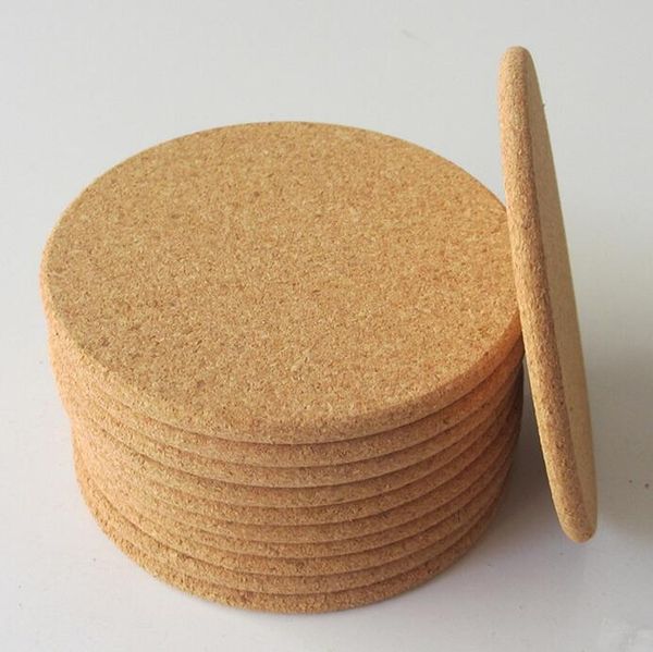 200 pcs Madeira Resistente Ao Calor Forma Redonda Cortiça Coaster Chá Bebida Copo De Café De Vinho Mat Pad Mesa Decoração