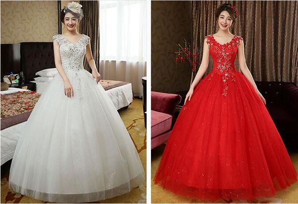 Image for red wedding dress korean