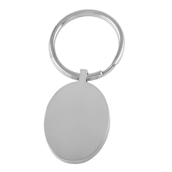 

ijk0038 oval blank stainless steel key chain engrave key chain, Slivery;golden