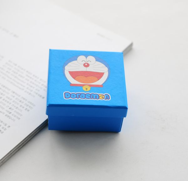 

[simple seven] doraemon sky blue jewelry box, cute bracelet box, lovely comic necklace package, cartoon pendant case (15pcs/lot), Black;white