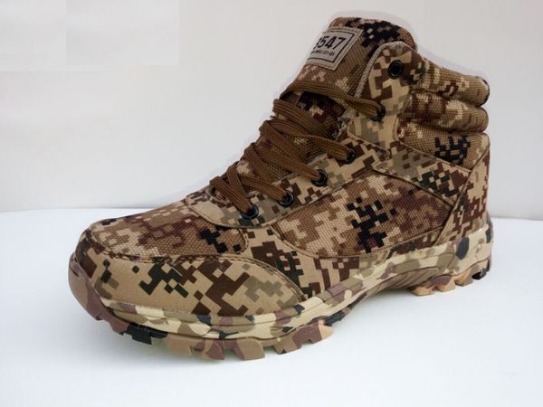 

winter camouflage tactical military combat men boots outdoor wearable warm cotton shoes climbing army men boots size 37-45, Black