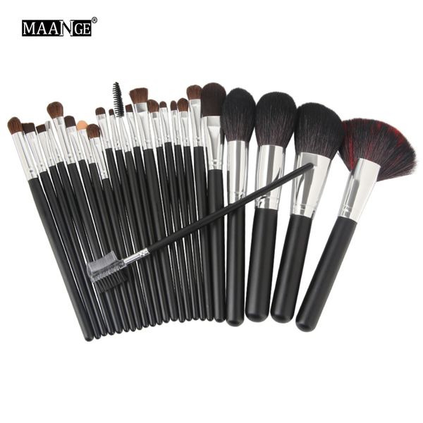 

24pcs professional natural goat hair makeup brushes set power contour concealer blush eyeshadow lip beauty brush with nylon case