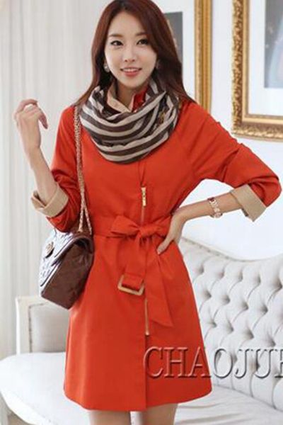 

женщина весенний и осенний период и мода хань издание в европе и элегантный длинный воротник пальто / s-3xl, Black