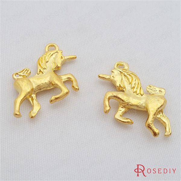 

wholesale-(29244-g)6pcs 24*17mm gold color plated zinc alloy unicorn horse charms diy handmade jewelry findings accessories wholesale, Bronze;silver